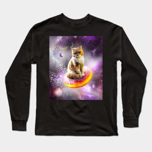 Galaxy Cat Donut - Space Cats Riding Donuts Long Sleeve T-Shirt